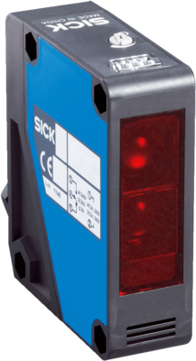 Détecteur à réflexion directe sans élimination d'arrière-plan W280, forme rectangulaire, Sn=10-2.000mm, 1 F/O, L.ON, 24-240VAC/DC, LED rouge, plastique, dimensions (LxHxP)=23,5x74,5x63mm, borne de raccordement