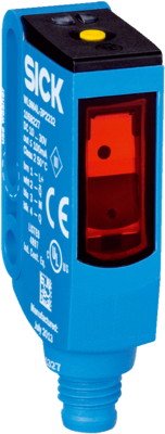 Reflexions-Lichtschranke W9, Miniatur Bauform Sn=0-12m, PNP, L.ON/D.ON, 10-30VDC, LED rot, Kunststoff, Abmessungen(BxHxT)=12.2x50x23.6mm, Anschluss Stecker M8, 4-Polig