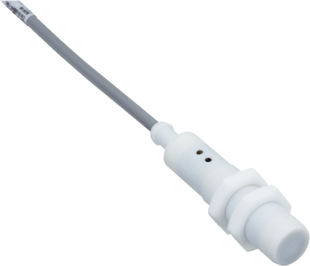 Kap. Sensor CM, Bauform M18 PTFE-Kunststoff, Sn=3-8mm, bündig, NPN, N.O./N.C., 10-36VDC, Anschluss Kabel 2m, 4-Draht