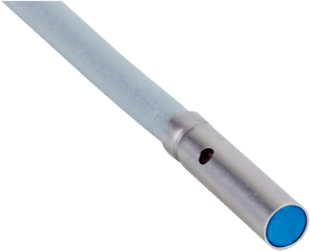 Ind. Sensor IH, Bauform 3mm (kurz) Zylinder Edelstahl, Sn=0,8mm, bündig, PNP, N.O., 10-30VDC, Anschluss Kabel 2m, 3-Draht