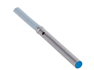 Ind. Sensor IH, Bauform 3mm Zylinder Edelstahl, Sn=0,6mm, bündig, PNP, N.O., 10-30VDC, Anschluss Kabel 2m, 3-Draht