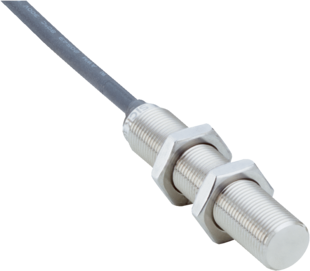 Ind. Sensor IMI, Bauform M12 Edelstahl, Sn=4mm, bündig, NPN, N.O., 10-30VDC, Anschluss Kabel 2m, 3-Draht