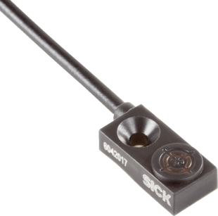 Ind. Sensor IQM, Bauform 8mm rechteckig Kunststoff, Sn=1,5mm, bündig, PNP, N.O., 10-30VDC, Anschluss Kabel 2m, 3-Draht