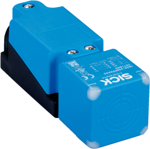 Ind. Sensor IQG, Bauform 40mm quadratisch Kunststoff, Sn=20mm, bündig, PNP, N.C., 10-30VDC, Anschluss Klemmen, 4-Polig