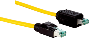 Verbindungsleitungen. Anschlussart Kopf A: Stecker, PushPull. Anschlussart Kopf B: Stecker, RJ45. Leitung: 10 m. Beschreibung: CAT6, Gigabit-Ethernet, ungeschirmt
