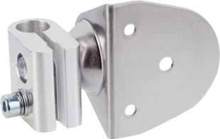 Bloc de serrage pour fixer le réflecteur PL31-A sur des barres rondes de 12mm, serrage possible jusqu’à une épaisseur de tôle de 4mm, Aluminium (bloc de serrage), Acier inoxydable (équerre de fixation)
