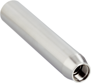 Durchmesser 18 mm x 100 mm für W4S-3 INOX Hygiene. Hygienegerechte Integration ohne Bohrungen und Befestigungswinkel. Kabel verläuft im Rohr.