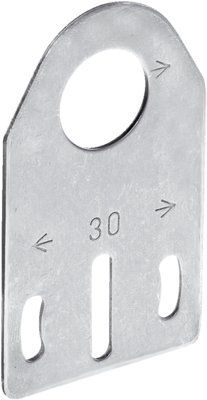 Plaque de montage pour capteurs M18, acier inoxydable, sans matériel de montage