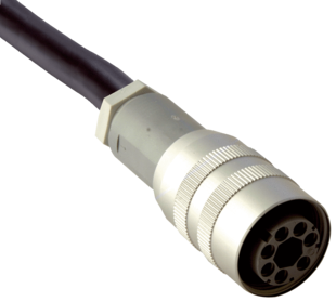 Cordon amovible, prise droite M26, 7 pôles, câble PVC standard, longueur 7,5 m