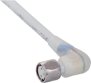 Anschlussleitung mit LED, Buchse M8 gewinkelt, 3-Polig, PP Hygienebereich, Länge 2 m