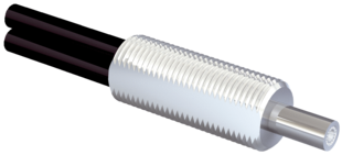 Fibre optique LL3 pour GLL170 (T), WLL180T, WLL24 Ex. Principe de détection: système de sonde. Fibre: plastique, gaine: plastique, tête de fibre optique: acier inoxydable, filetage: M6. longueur 10.000mm
