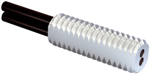 Fibre optique LL3 pour GLL170 (T), WLL180T. Principe de détection: système de sonde. Fibre: plastique, gaine: plastique, tête de fibre optique: acier inoxydable, filetage: M4. longueur 2000mm