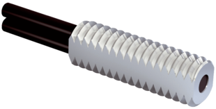 Fibre optique LL3 pour GLL170 (T), WLL180T, KTL180. Principe de détection: système de sonde. Fibre: plastique, gaine: plastique, tête de fibre optique: acier inoxydable, filetage: M4. longueur 2000mm