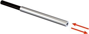 Fibre optique LL3 pour GLL170 (T), WLL180T. Principe de détection: système de sonde. Fibre: plastique, gaine: plastique, tête deFibre optique: acier inoxydable, longueur 1000mm