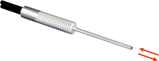 Fibre optique LL3 pour GLL170 (T), WLL180T. Principe de détection: système de sonde. Fibre: plastique, gaine: plastique, tête de fibre optique: acier inoxydable, filetage: M3. longueur 500mm
