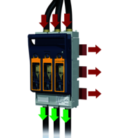 Reiter-NH-Sicherungslasttrennschalter KETO-3-3/60/AO/F/EST, NH3, 630A, 3polig, Sammelschiene, Anschluss M10 x 25, Anschluss oben