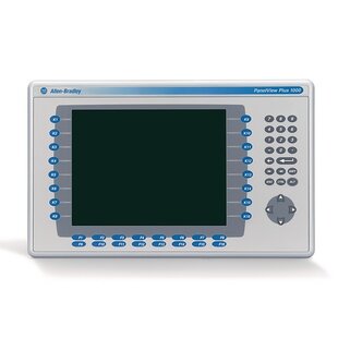 PanelView Plus 1000, 10,4 Zoll, Tasten/Touch, Ethernet and RS232, 24VDC. Speicher 512MB/512MB RAM/nichtflüchtig