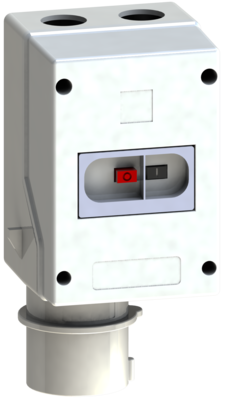 Boîtier ISO vide, CM.7100 / TR, avec verrouillage d'arrêt d'urgence, avec fiche CEE 16A, 3LNPE (6h)