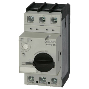 Disjoncteurs-moteurs de la série J7MN, 3 pôles, In max. 6...10A réglable, Commutateur rotatif, ICU/ICS 100/100kA (400VAC), magnétique fixe / thermique réglable.