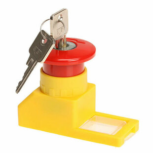 Verrouillage du bouton d'arrêt d'urgence avec la clé M-PV. Accessoires pour Boîtier à la norme ISO M-G55 / M-F56
