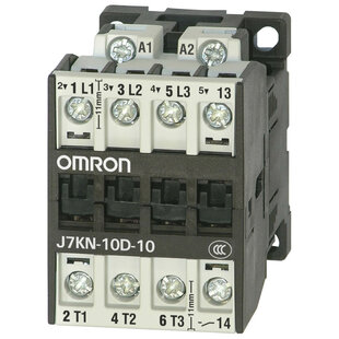 Contacteurs de puissance de la série J7KN, 7.5kW/400V, AC-3, 18A, 3 contacts principaux, contacts auxiliare 1 N.C., tension de commande = 24VDC, basse consommation