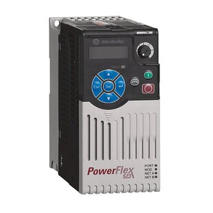 Variateur de fréquence PowerFlex 523, 3x380...480V, 17A, 7.5kW, IP20, taille C, avec IGBT de frein, avec Filtre CEM, contrôle vectoriel sans capteur, Écran LCD, potentiomètre, commutateur G/D marche/arrêt