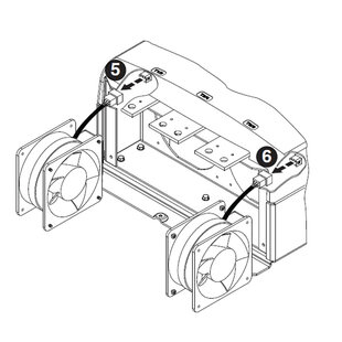 Ventilateur de remplacement pour démarreur progressif, cadre C, 210-320A, 100-240VAC. pour SMC-50