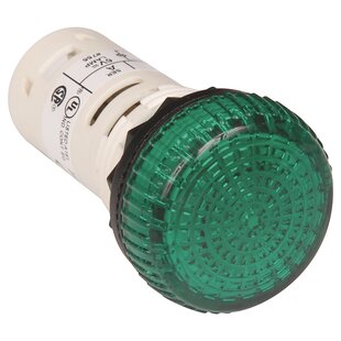 Lampe témoin monobloc LED, couleur: vert, 24VAC/DC