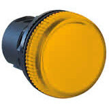 Unité de commande à voyant lumineux métal, LED, couleur: orange, sans élément LED.