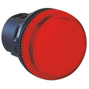 Meldeleuchte Kunststoff, LED, Farbe: Rot,. Komplett mit LED Element 240VAC + Kupplungselement Kunststoff, IP69K