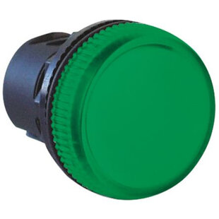Unité de commande à voyant lumineux, plastique, LED, couleur: vert. Complet avec élément LED 120VAC + élément de couplage en plastique, IP69K