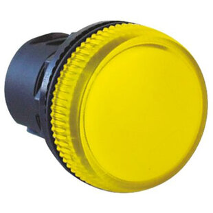 Unité de commande à voyant lumineux, plastique, LED, couleur: jaune, sans élément LED, IP66, IP69K