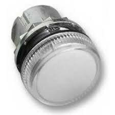 Meldeleuchte Metall, LED, Farbe: Transparent,. komplett mit LED Element 24VAC/DC + Kupplungselement Metall