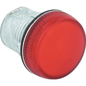 Unité de commande à voyant lumineux métal, LED, couleur: rouge, sans élément LED.