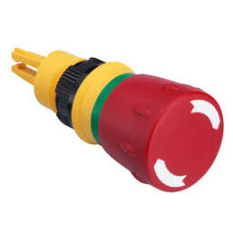 Bouton-poussoir arrêt d'urgence non lumineux, maintenu, 26mm, couleur: rouge, série 16mm, Fonction: Réinitialisation par rotation