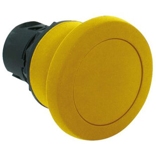 Bouton-poussoir coup de poing plastique, tâtonnant, 40mm, couleur: jaune