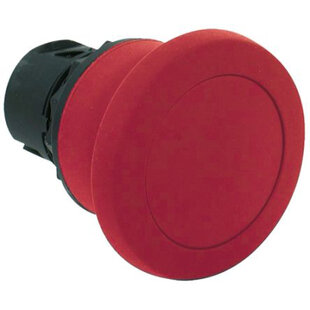 Bouton-poussoir coup de poing plastique, tâtonnant, 60mm, couleur: rouge