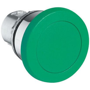 Bouton-poussoir coup de poing métal, tâtonnant, 40mm, couleur: vert