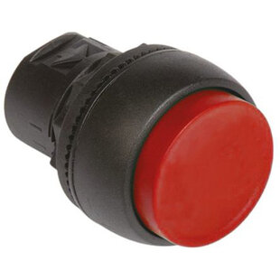 Drucktaster Kunststoff, erhöht, tastend, unbeleuchtet, Druckplatte Farbe: Rot