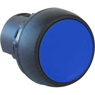 Bouton-poussoir plastique, affleurant, tâtonnant, non lumineux, à impulsion, couleur: bleu, IP69K (avec 800F-AB7)