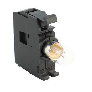 Glühlampenmodul, ohne Lampe, mit Kupplungselement Kunststoff + Kontaktelement Schliesser.