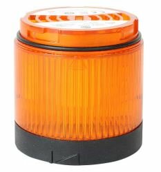 Leuchtmodul 70mm, schwarzes Gehäuse, Multifunktionelle Einstellungen, LED, Kalotte Orange (Dauerlicht, Blitzlicht, Blinkend 1&2)