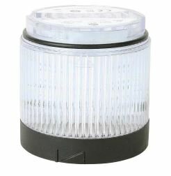 Leuchtmodul 70mm, schwarzes Gehäuse, Multifunktionelle Einstellungen, LED, Kalotte Transparent (Dauerlicht, Blitzlicht, Blinkend 1&2)