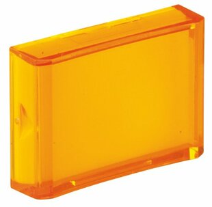 Leuchtkappe mit Streuscheibe rechteckig, Farbe: Gelb, für 16mm Schalterserie.