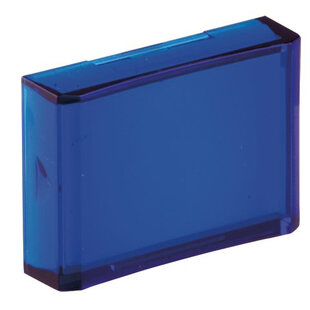 Leuchtkappe mit Streuscheibe rechteckig, Farbe: Blau, für 16mm Schalterserie