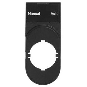 Porte-Plaque signalétique 30x60mm + Plaquette noire avec texte blanc, pour touches multifonctions Sans écriture