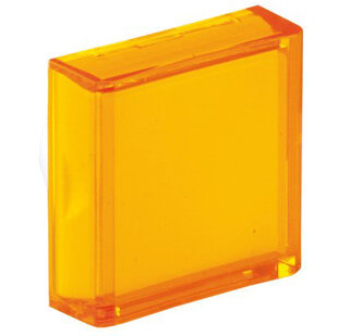 Leuchtkappe mit Streuscheibe quadratisch, Farbe: Gelb, für 16mm Schalterserie