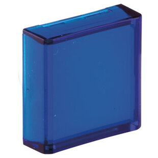 Protège-lentille avec diffuseur carré, couleur: bleu, pour série commutateur 16mm