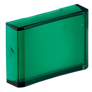 Leuchtkappe mit Streuscheibe rechteckig, Farbe: Grün, für 16mm Schalterserie.