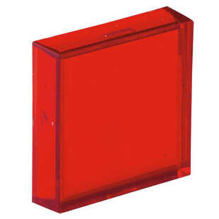 Protège-lentille avec diffuseur grand carré, couleur: rouge, pour série commutateur 16mm